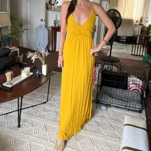 Forever 21 Yellow Maxi Dress. Size small.